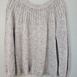 LC Lauren Conrad Light Gray Crew Neck Sweater